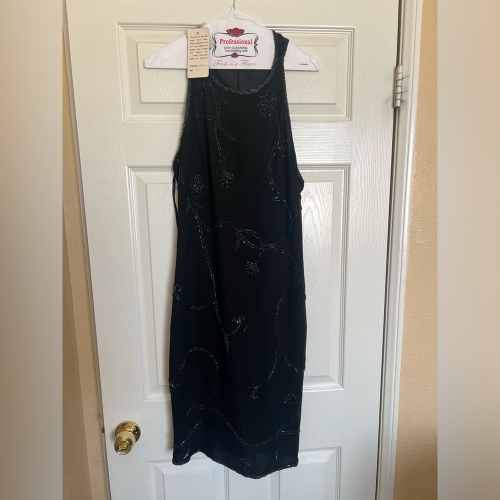 Black sequins dress